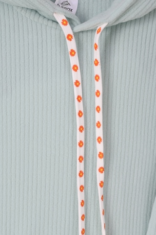 Monox Kız Çocuk Çiçek Baskılı İpli Şeritli Pantolon Fitilli Polar Takım Yeşil