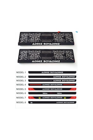 Kişiye Özel Araç Plakalık Takımı Plaka Altlığı Çerçevesi 2 Adet 3253