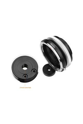 Yaozixa Fotga Metal Tilt Lens Adapter: Canon Ef'den Sony E'ye Aktarım, 0-8 Derece Eğim Açı, Siyah Renk