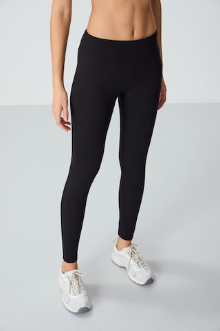 Tommy Life Siyah Yüksek Bel Termal Slim Fit Dar Paça Kadın Tayt - 94577 SiYAH