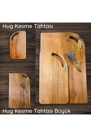 Hug Kesme Ve Sunum Tahtası - Dev Boy Ahşap Gıdaya Uygun Hindistan Cevizi Yağı Ile Yağlanmış Ahşap