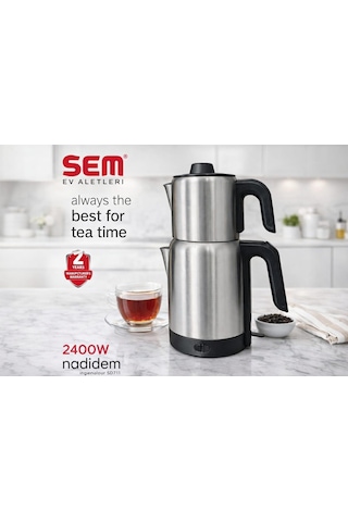 Sem 2400w Çaycı Sem Elektrikli Semaver Paslanmaz Çelik Elektrikli Semaver