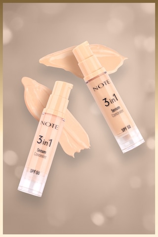 Note Cosmetics 3 in 1 Serum Concealer SPF 50 Nemlendirici ve Aydınlatıcı Göz Altı Kapatıcısı - 10 Medium
