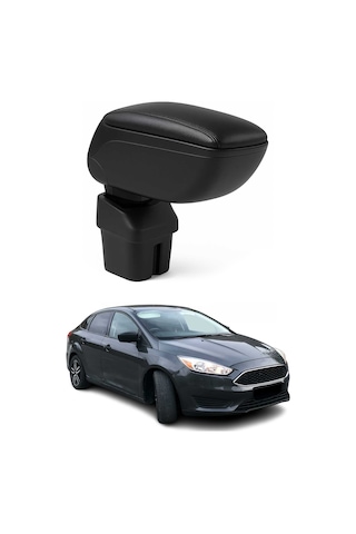Ford Focus 3 2011-2014 Facelift Öncesi Adaptörlü Model Uyumlu Kolçak Kol Dayama Siyah Suni Deri Araca Özel