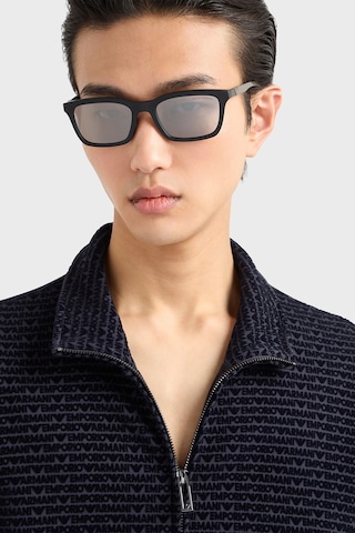 Emporio Armani Erkek Gözlük 0ea4249u 50016g 55 Mat Siyah-açık Gri Flash Gümüş Siyah