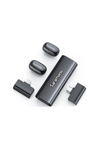 Saramonic Air Se Kablosuz Yaka Mikrofonu, 48khz/24bit, Apple Uyumlu iPhone, Android, Pc İçin Usb-c Ve Yıldırım Mini Mikrofon, Vlog, Yayın, Youtube, Röportajlar İçin Yaka Mikrofonu