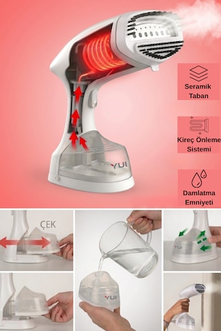 Yui Y4001 1400 W Portatif Buharlı Kırışık Giderici Dikey Ütü