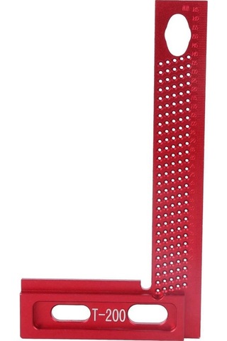 Besthome1 T-200 Ahşap Ölçme Aleti, Alüminyum Alaşımlı, Dayanıklı, Koruyuculu, Hassas İşaretleme, Kaydırmalı T-cetvel