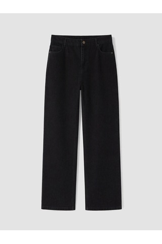 Lcw Curve Siyah Büyük Beden Straight Fit Kadın Jean Pantolon
