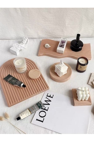 Ahşap Oymalı Yarım Gökkuşağı Kesme Tahtası Ve Sunum Tepsisi Takı Tepsisi Boho Sunum Büyük Boy 24x33 Ahşap