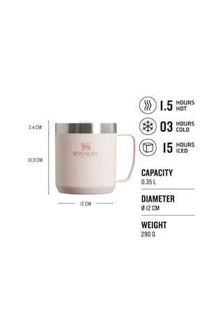 The Legendary Camp Mug Kapaklı Termos Bardak 0.35l 12oz - Rose Quartz