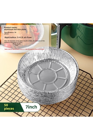 Suofeng Evde Fırında Ve Izgarada Kullanalım: Yağ Geçirmez, Yapışmaz Alüminyum Folyo Tabak 7 İnç Derin, 50 Adet Diğer