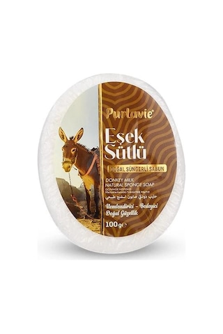 Purlavie Süngerli Eşek Sütü Sabunu 100 G Purlavie Süngerli Eşek Sütü Sabunu 100 G