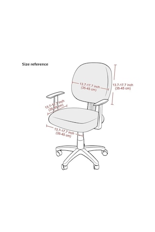 1 Set Ofis Koltuğu Kılıfları Elastikoyun Koltuğu Kılıfları Kaldırılabilir Çıkarılabilir Bilgisayar Koltuğu Kılıfı Döner Koyu Gri