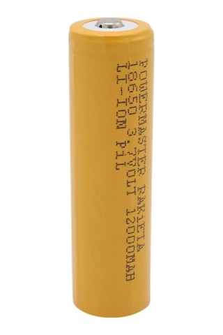 Powermaster 3.7 Volt 1200 Mah 18650 Başlıklı Şarj Edilebilir Tekli Pil