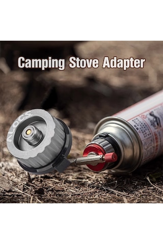 Alocs Gümüş Açık Piknik Için Kamp Sobası Adaptörü Alüminyum Alaşımlı Gümüş