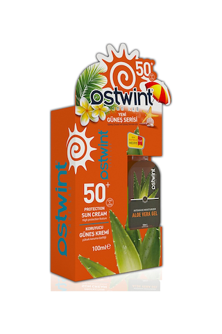 Ostwint SPF50+  Güneş Kremi + Güneş Sonrası Aloe Vera Jel 2 x 100 ML