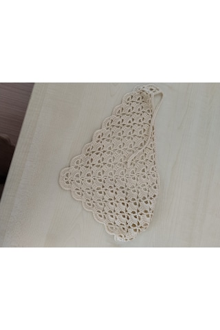 Bej El Örgüsü Çocuk Bandana