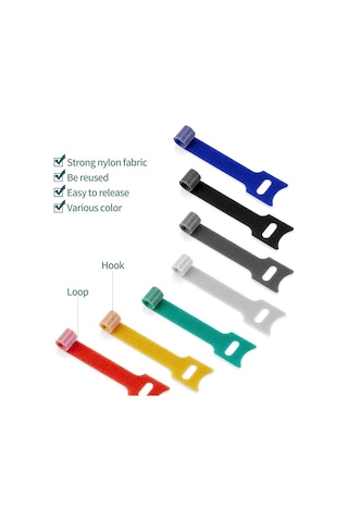 70 Adet Yeniden Kullanılabilir Kablo Bağı, Kablo Cırt Cırtlı, Ev İçin