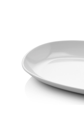 Alezy 605 Göreme Melamin Termostar Oval Kayık Tabak 15x9 Cm Beyaz