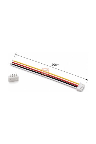 Jst-xh Konnektör 4 Pin 2.54mm 26awg 20cm Dişi Kablo Ve Erkek Pcb Soket Seti