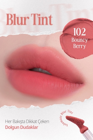 Clio Blur Efekti Veren Kadife Bitişli Dolgunlaştırıcı Tint Clıo Volumate Blur Tint 102 Bouncy Berry