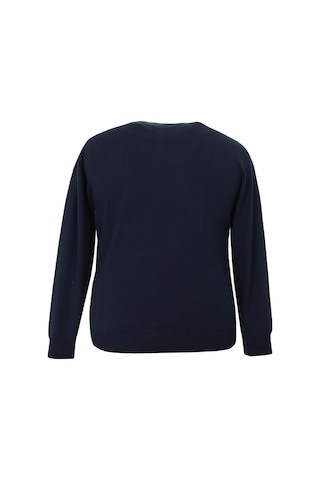 Erkek Büyük Beden Battal Boy 110 Kilo İçin Uygun Bisiklet Yaka Triko Kazak Lacivert