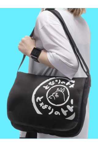 Tezzgelsin Totoro Bag Postacı Çanta Siyah
