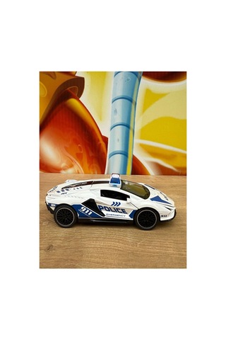 Lamborghini Model Polis Arabası Oyuncak Lamborghini Diecast Polis Arabası Sesli Işıklı Çok Renkli