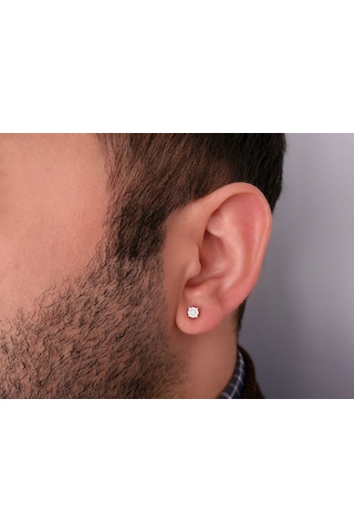 Sirius 0.30 Karat Tektaş Görünümlü Pırlanta Erkek Küpei  0804E0116