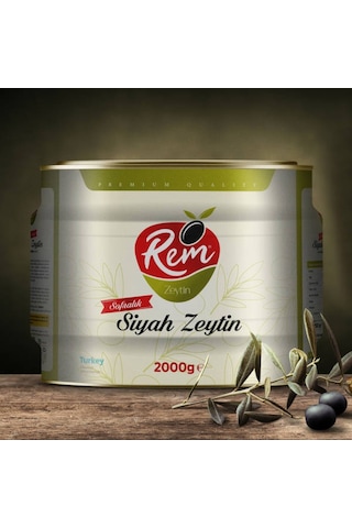 Rem Sofralık Siyah Zeytin Teneke 2 KG