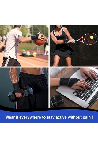 Geeksen Spor Ve Fitness İçin Esnek Elbilek Desteği - Sıkı Tutuş Ve Koruma Sağlar - 2 Adet Siyah Nilon+kauçuk Bileklik Bandı Çok Renkli