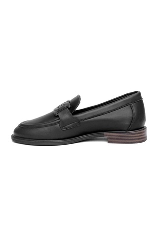 Mammamia D24ya-3235 Kadın Deri Loafer Ayakkabı D24YA-3235-R7307 Siyah