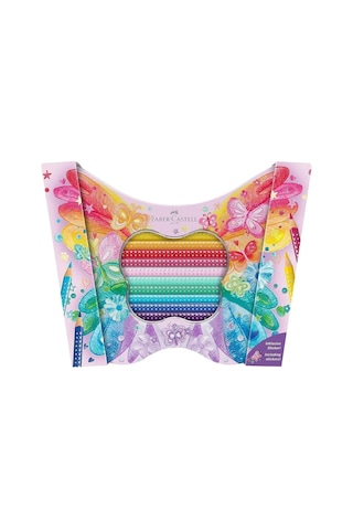 Faber-Castell Sparkle Boya Kalemi, 20’li, Kelebek Şeklinde Metal Kutu, Efektli ve Pastel Renkler