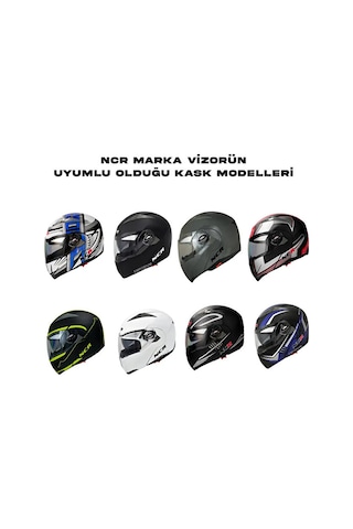 Çene Açılır Kask Vizör Camı Mavi Aynalı