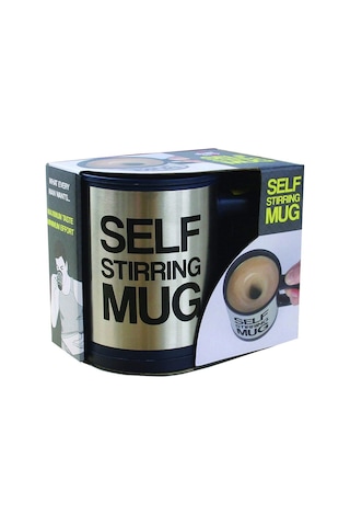 Kişiye Özel Kendini Karıştıran Mikser Kupa Termos Bardak Siyah -