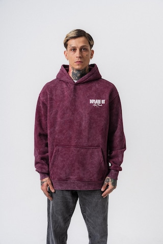 Respire Erkek Dopamine Hit Baskılı Kapüşonlu Oversize Hoodie Vişne Bordo