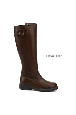 Gönderir Kadın Kahve Antik Fermuarlı Kauçuk Taban Hakiki Deri Çizme Gkzc13444570 Kahverengi