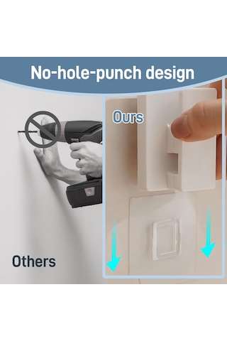 Geeksen Siyah Zımba Kanca Seti 6 Adet - Delme Yok Otomatik Yapışkan - Kaymazsız Yaylı Tutucu Duvar Takımı Siyah