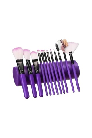 12 Parça Makyaj Fırçası - Kompakt