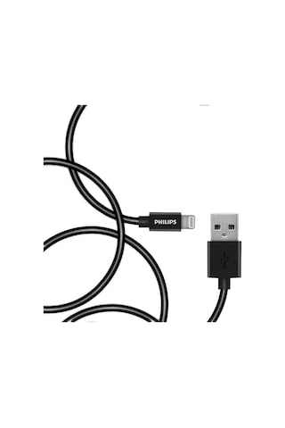 Philips DLC3104V USB-A - Lightining Şarj ve Data Kablosu 1.2 M Siyah