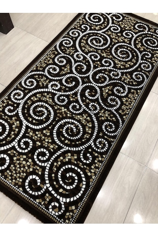 Saray Halı Doğadan 10910 V 100X200 Kahve Taşlı 2 Metre Yolluk !