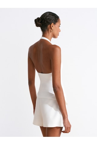 Dilvin 31753 Halter Yaka Top-ekru Ekru