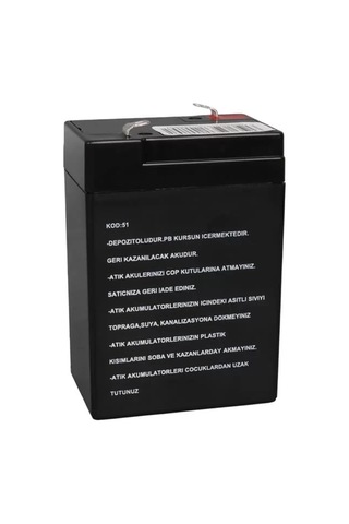 Sh Energy Mustang 6 Volt 4 Amper Kuru Işıldak Aküsü 70x48x101 Mm Najmaddin