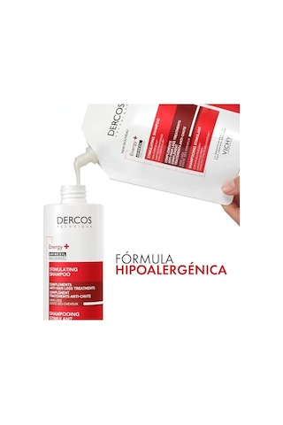 Vıchy Dercos Energy+ Dökülme Karşıtı Şampuan Yeniden Dolum Paketi 400 Ml Tüm Saç Tipleri, Sağlıklı Ve Güçlü Saçlar, Aminexil Ve Niasinamid İle Zenginleştirilmiş