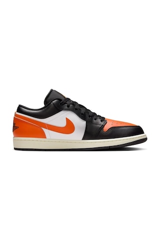 Nike Air Jordan 1 Low Leather Sneaker Hakiki Deri Unisex Günlük Spor Ayakkabı Siyah-turuncu