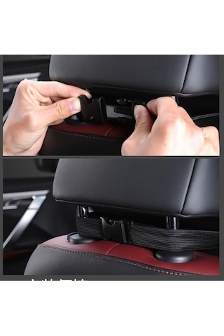 Novahub Tesla Logolu Siyah Oto Boyun Yastığı, Premium Kumaş