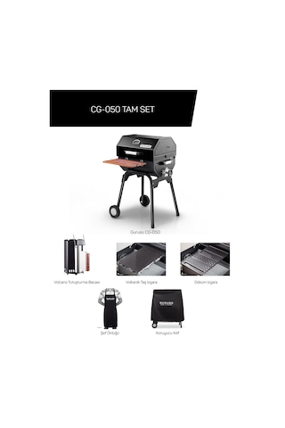 Guruss CG-050 GRS10 Kömürlü Barbekü Mangal Tam Set