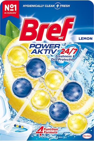 Bref WC Power Aktiv Duopack Katı Tuvalet Bloğu Limon 5 x 2'li Paket