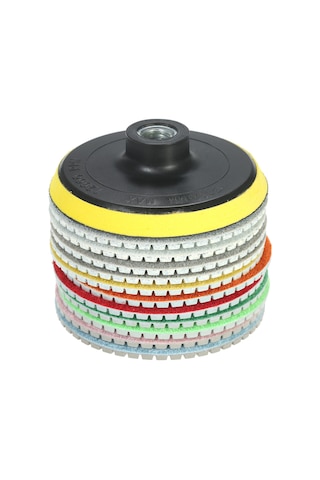 Singree 11 Parça 4 İnç Elmas Islak Cilalama Pedi Seti - Mermer, Granit, Seramik Ve Beton İçin